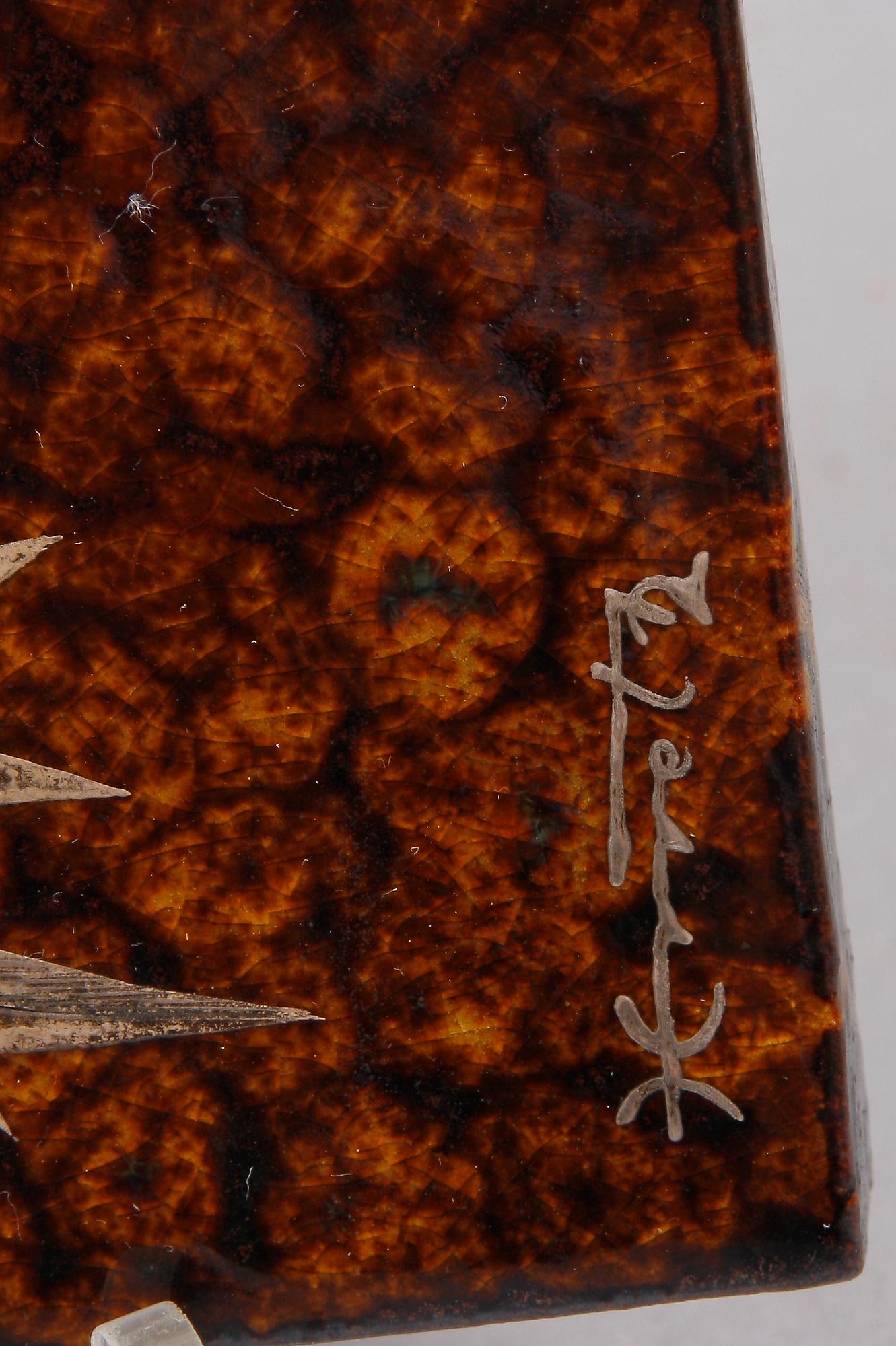 VÄGGPLAKETT, stengods, Gustavsberg, bär sign.