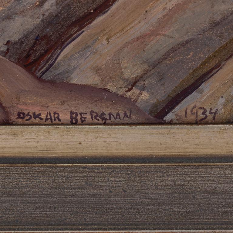 OSKAR BERGMAN, oil on panel, signed and dated 1934.