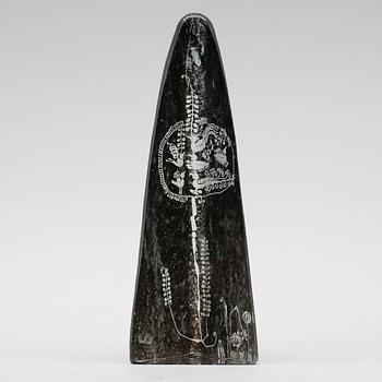 SKULPTUR, glas, Göran Wärff, Kosta Boda, signerad.