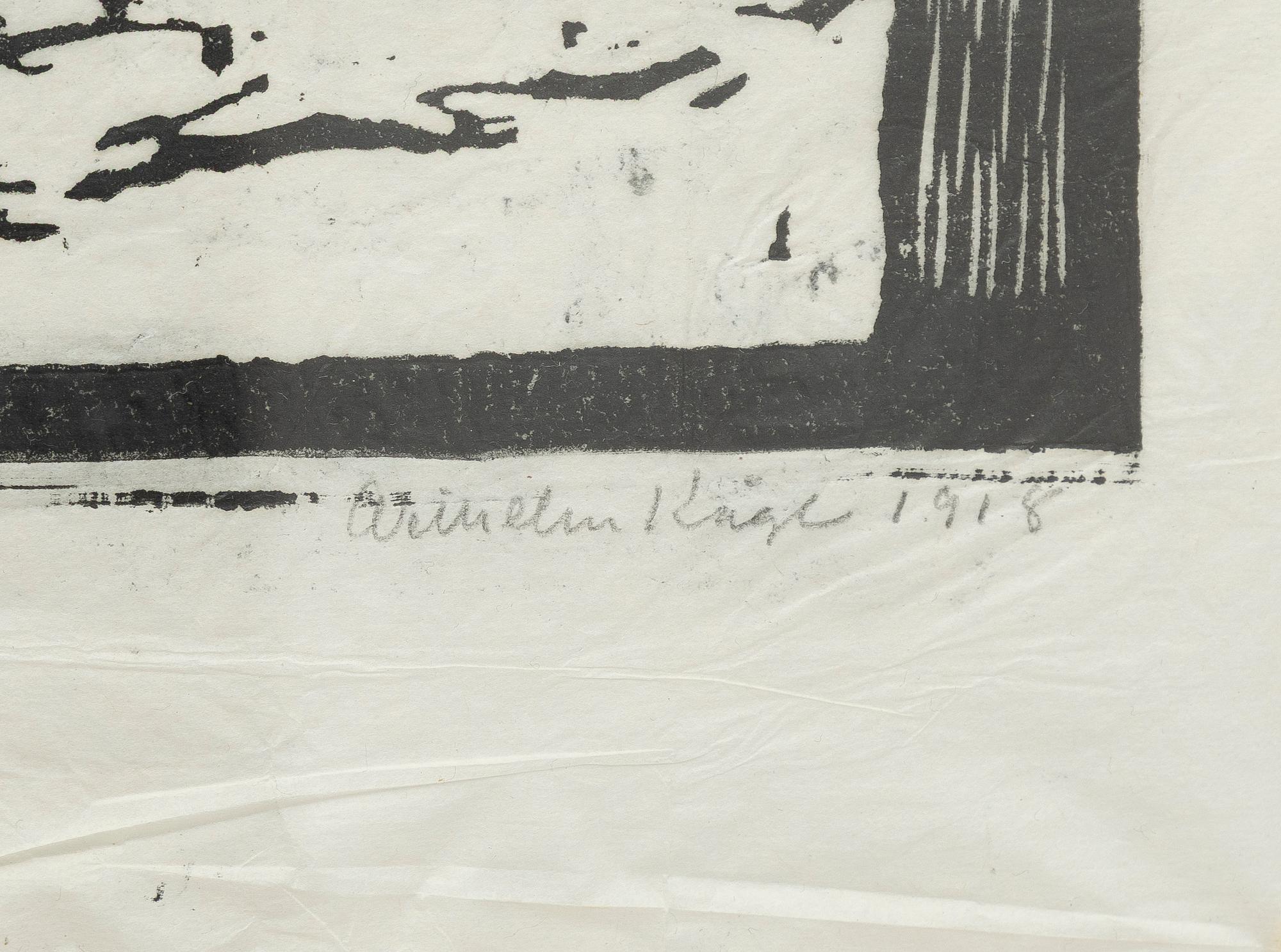 Wilhelm Kåge, Four linoleum cuts.