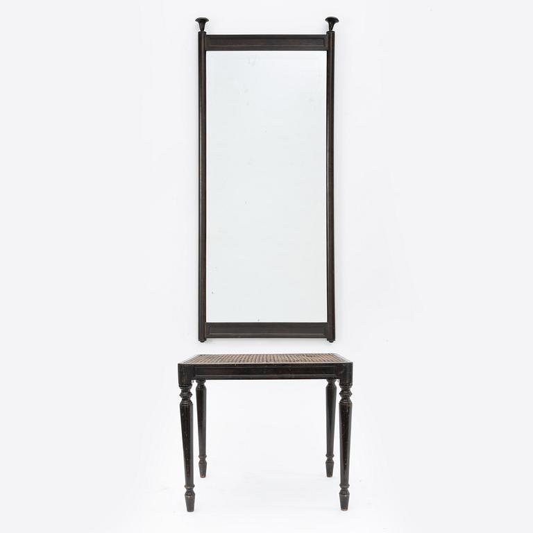 Nordiska Kompaniet, spegel med taburett, "Harding", 1920-tal.