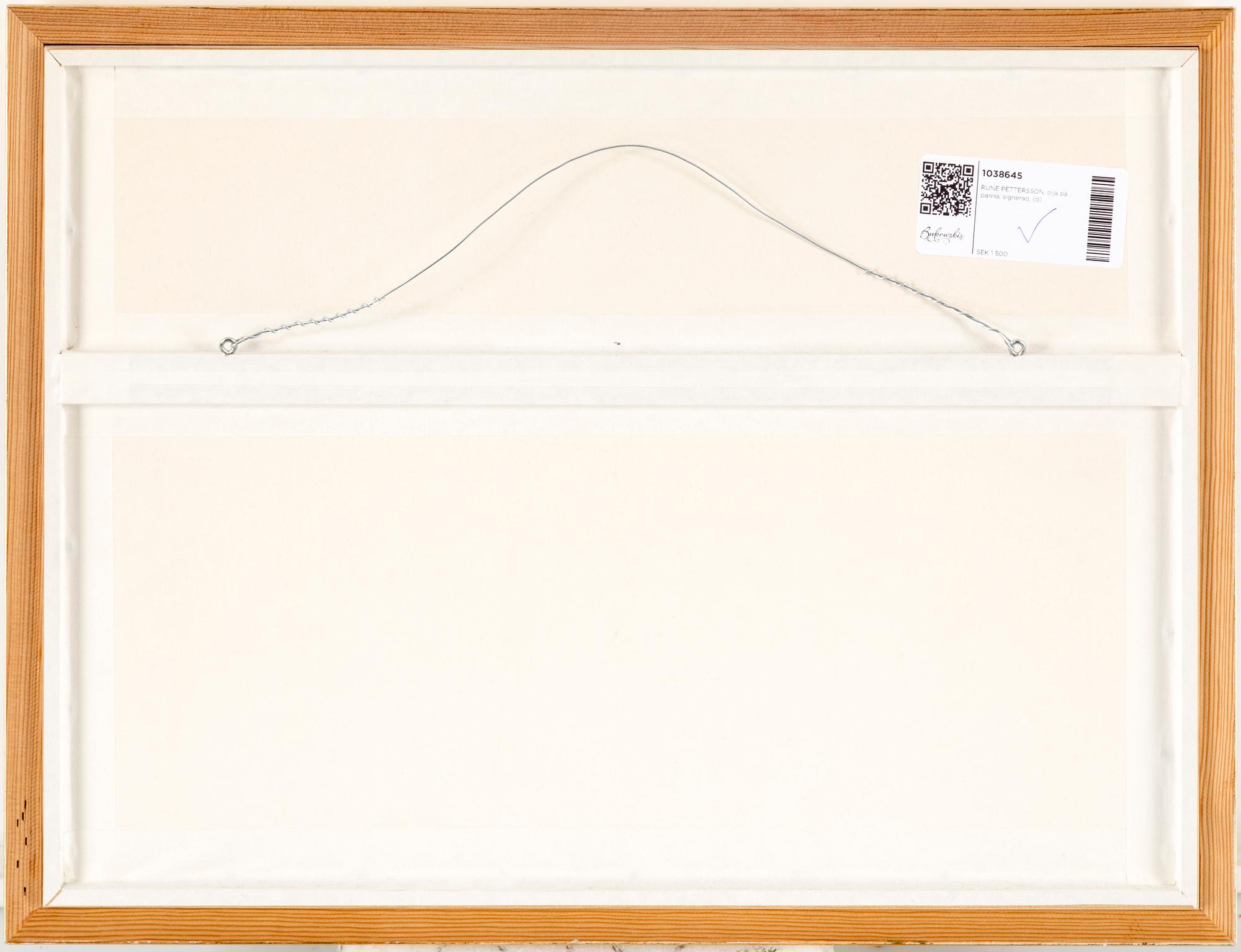 RUNE PETTERSSON, oil on board, signed.