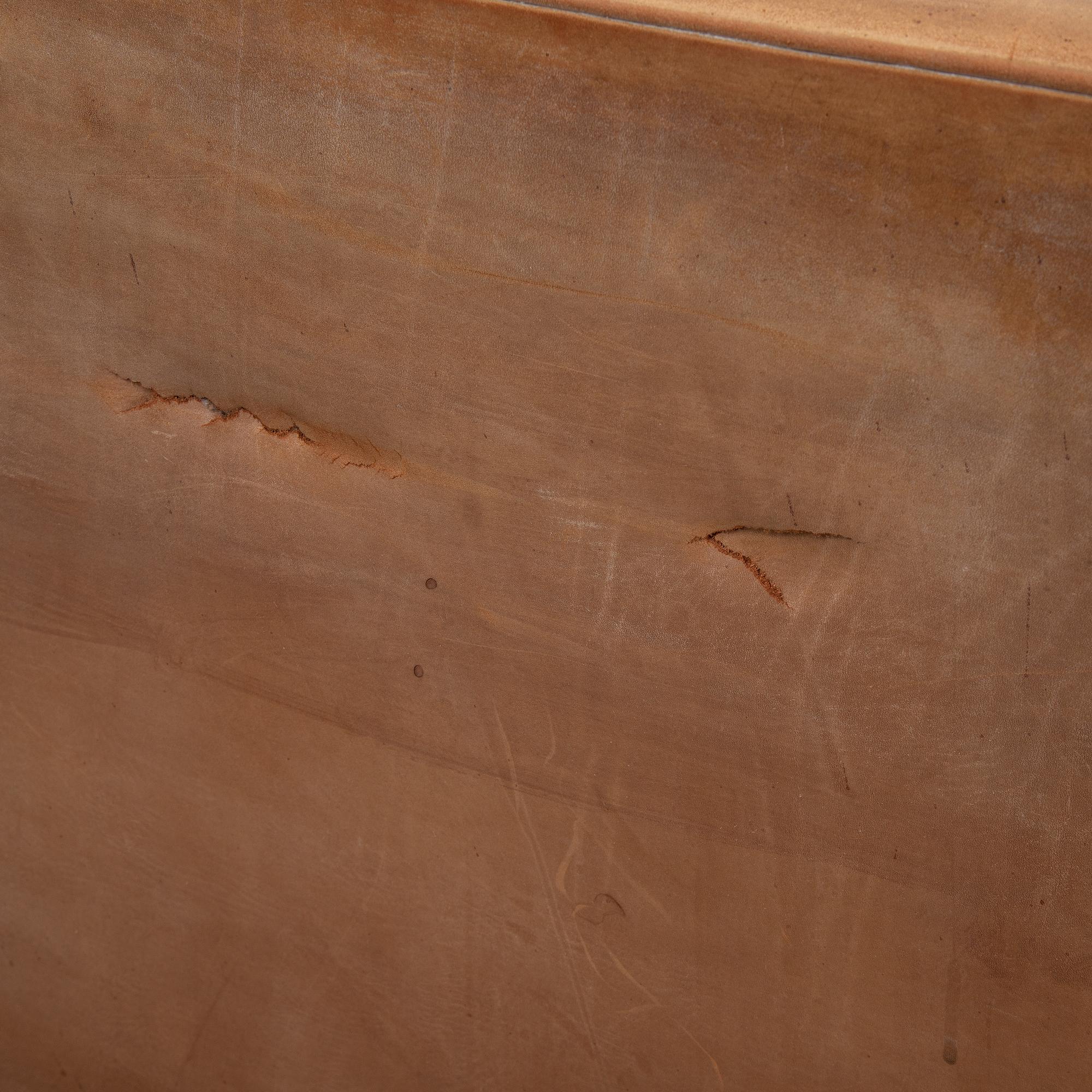 Børge Mogensen, a model 210 leather upholstered sofa for Frederica Stolefabrik.