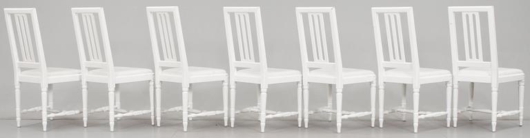 STOLAR, 7 st, gustaviansk-stil, 1900-tal.