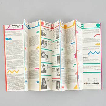 Memphis, ties, a pair and exhibition folder, 1980s.