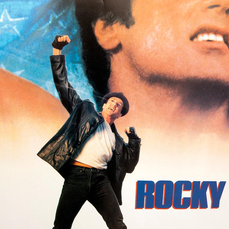 Filmaffischer 2 st Sylvester Stallone "Rocky V" 1990 Belgien.