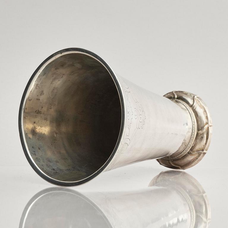 A Swedish 18th century silver beaker, mark of Jonas Berg, Stockholm 1759.