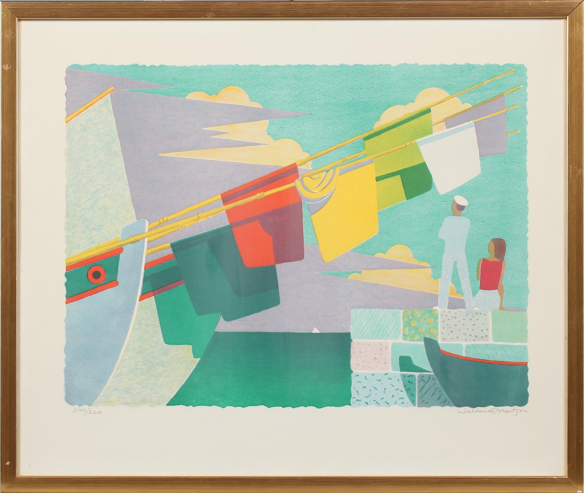 WALDEMAR LORENTZON, färglitografi, signerad och numrerad 240/260.