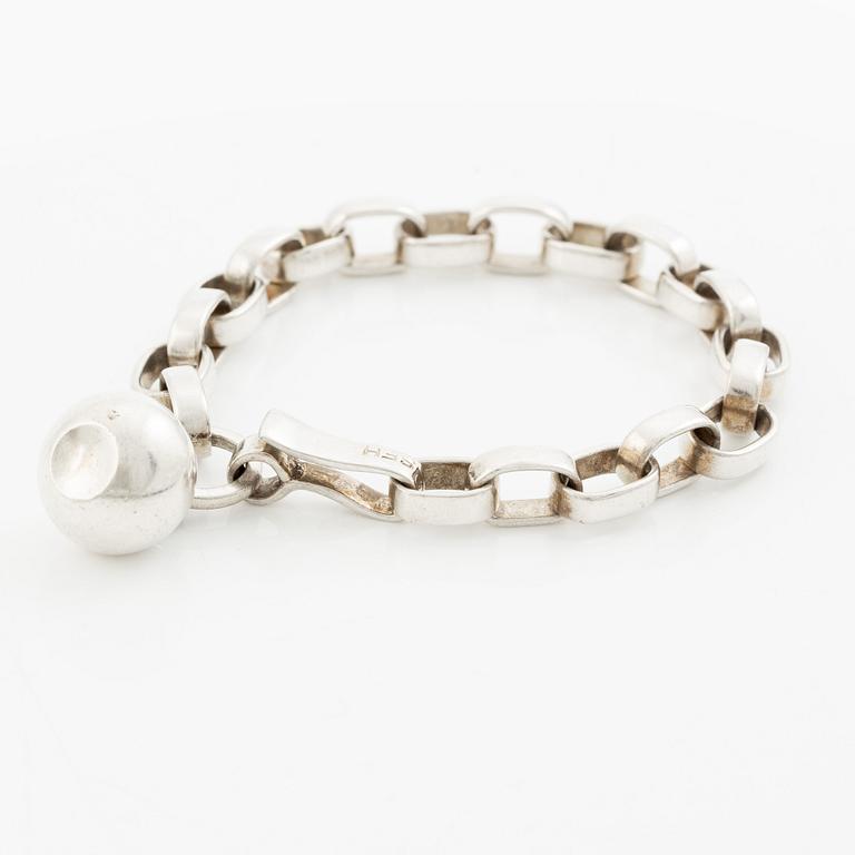 Sven-Erik Högberg, bracelet with charm, silver, Gothenburg 1965.
