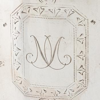 An English Silver Teapot, mark of Joshua Jackson, London 1788.