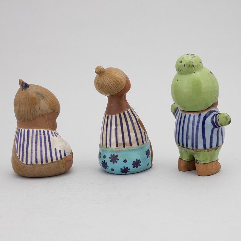 Lisa Larsson, figuriner, 3 st, stengods, Gustavsberg.