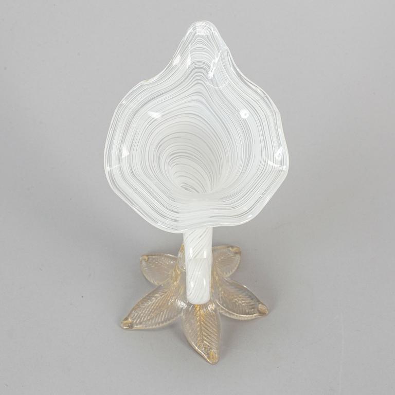 A Musano glass vase, Italy, mid 20th Century.