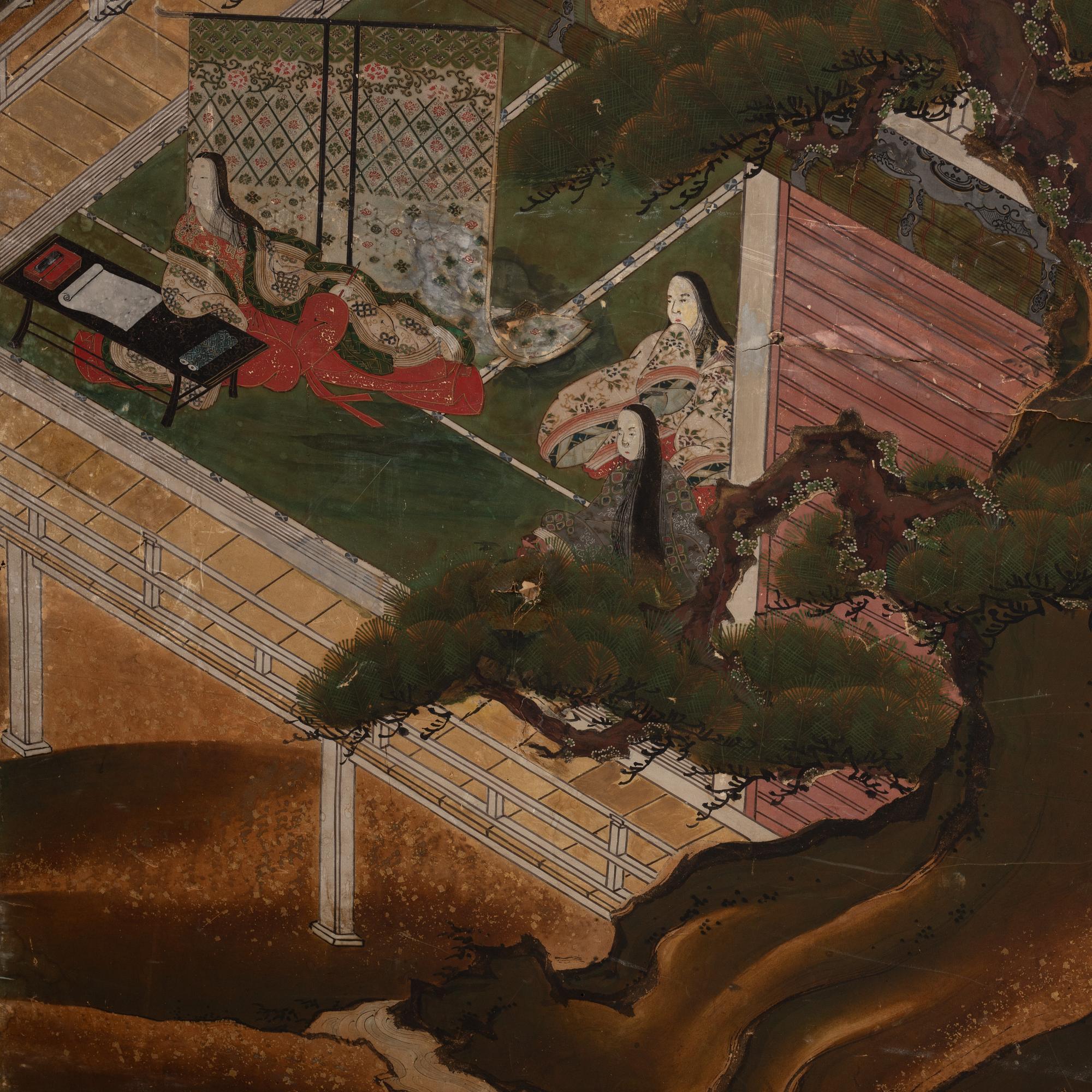 Vikskärm, Japan, 1800-tal.