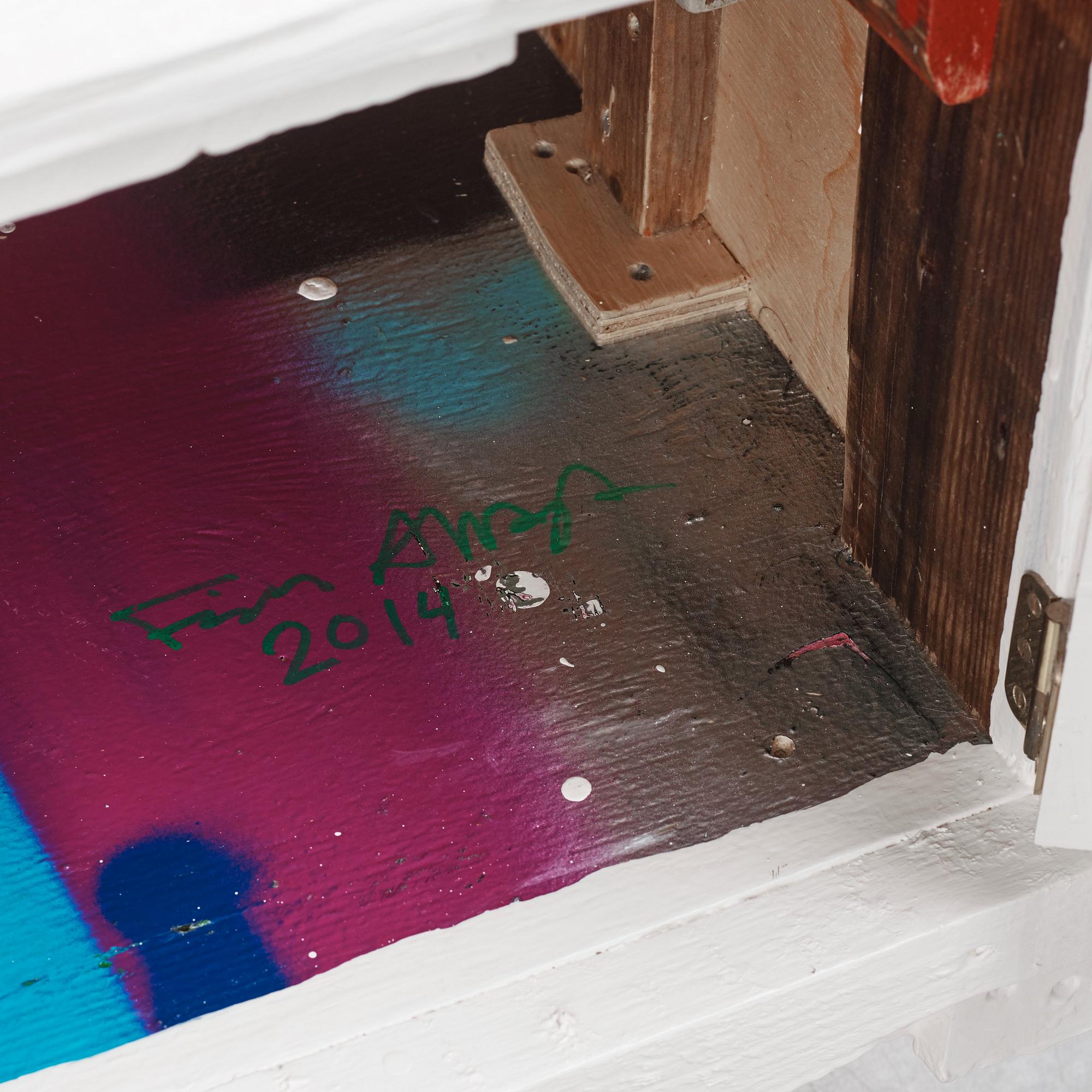 Finn Ahlgren, / Godspeed, a unique "trash sideboard", his own studio, Stockholm 2014.