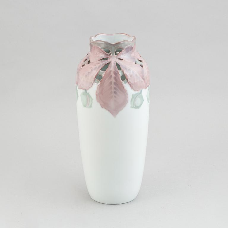 Nils Emil Lundström and Ruben Rising, an Art Nouveau porcelain vase, Rörstrand, Sweden, early 20th Century.