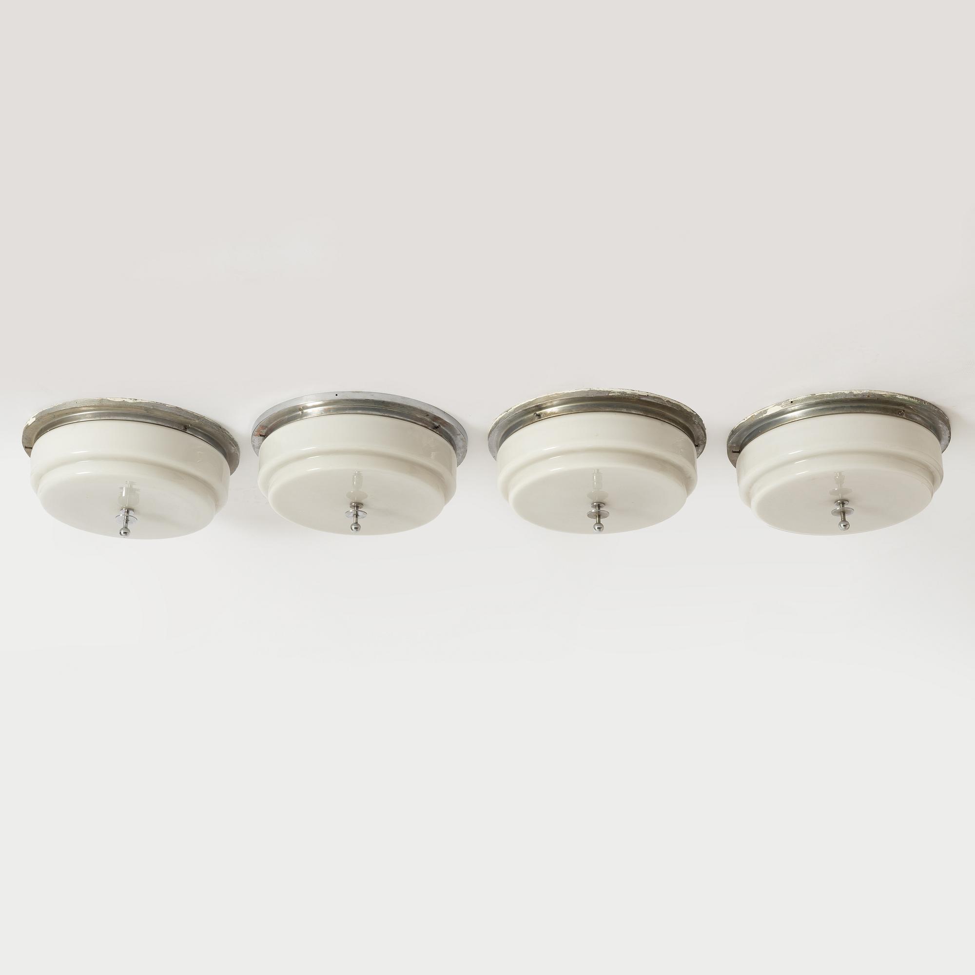 Ceiling lamps, 4 pcs, first half of the 20th century.