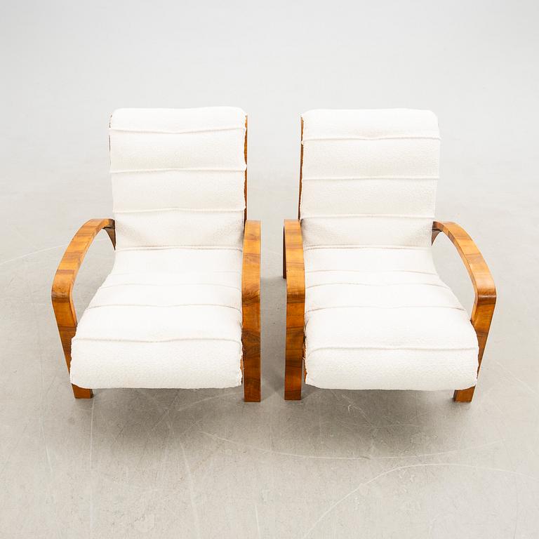 Armchairs, a pair, Art Deco, first half of the 20th century.
