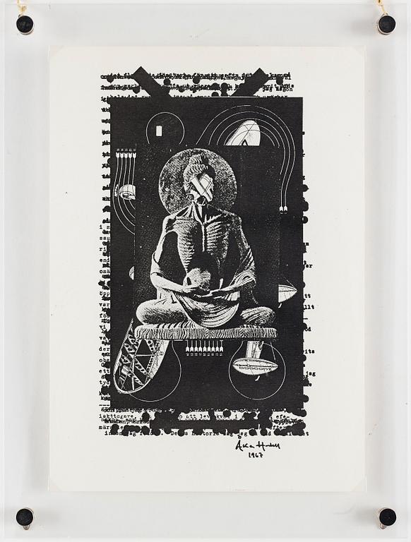 Åke Hodell, print signed and dated 1967.