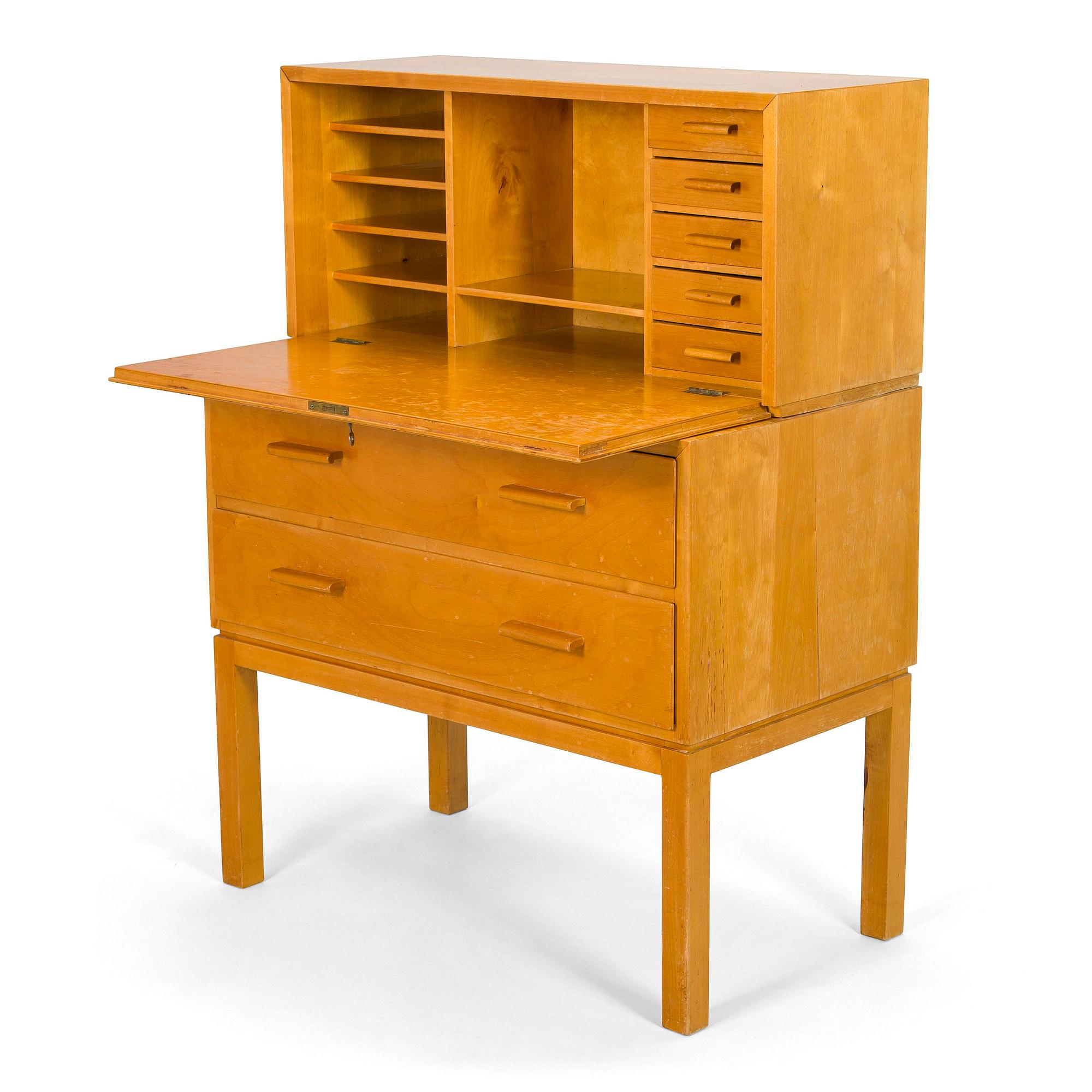Aino Aalto, skrivbyrå, modell 802, O.Y. Huonekalu- ja Rakennustyötehdas A.B. 1940-talets mitt.