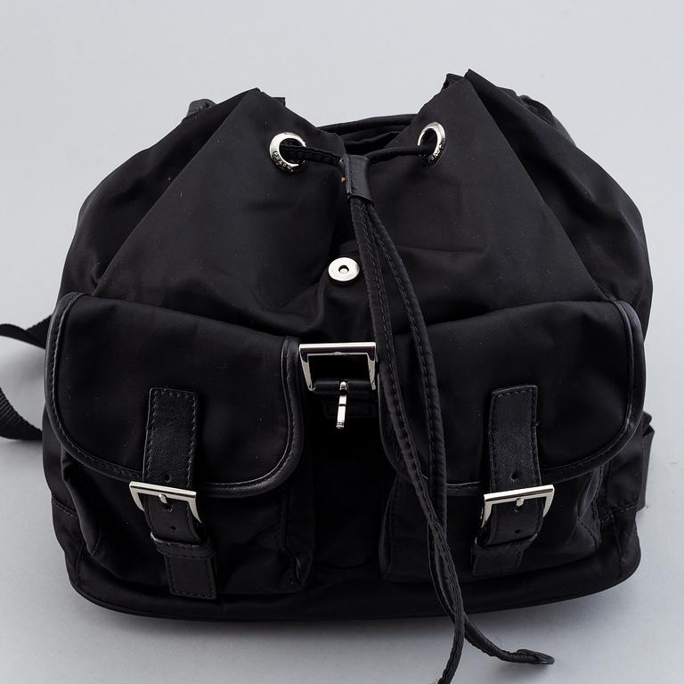 Prada, backpack.