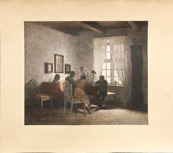 Peter Ilsted · PETER ILSTED, mezzotint, ej sign.