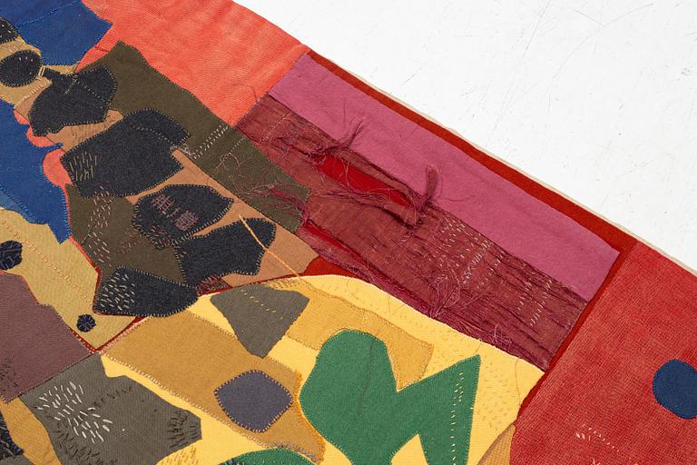 Sten Kauppi, a  tapestry, appliqué work in wool, c. 270 x 180 cm signed.