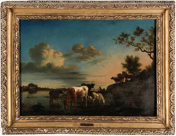 ADRIAEN VAN DE VELDE, hans art. Oljemålning.