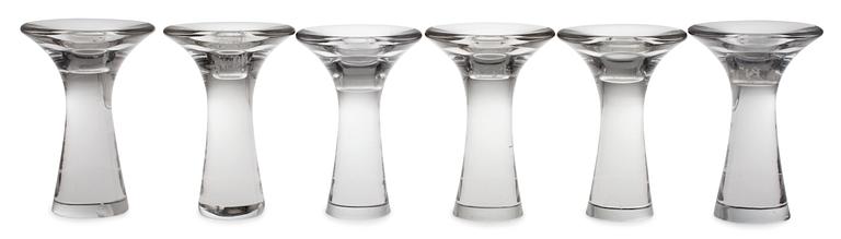 Tapio Wirkkala, A SET OF SIX CANDLESTICKS.