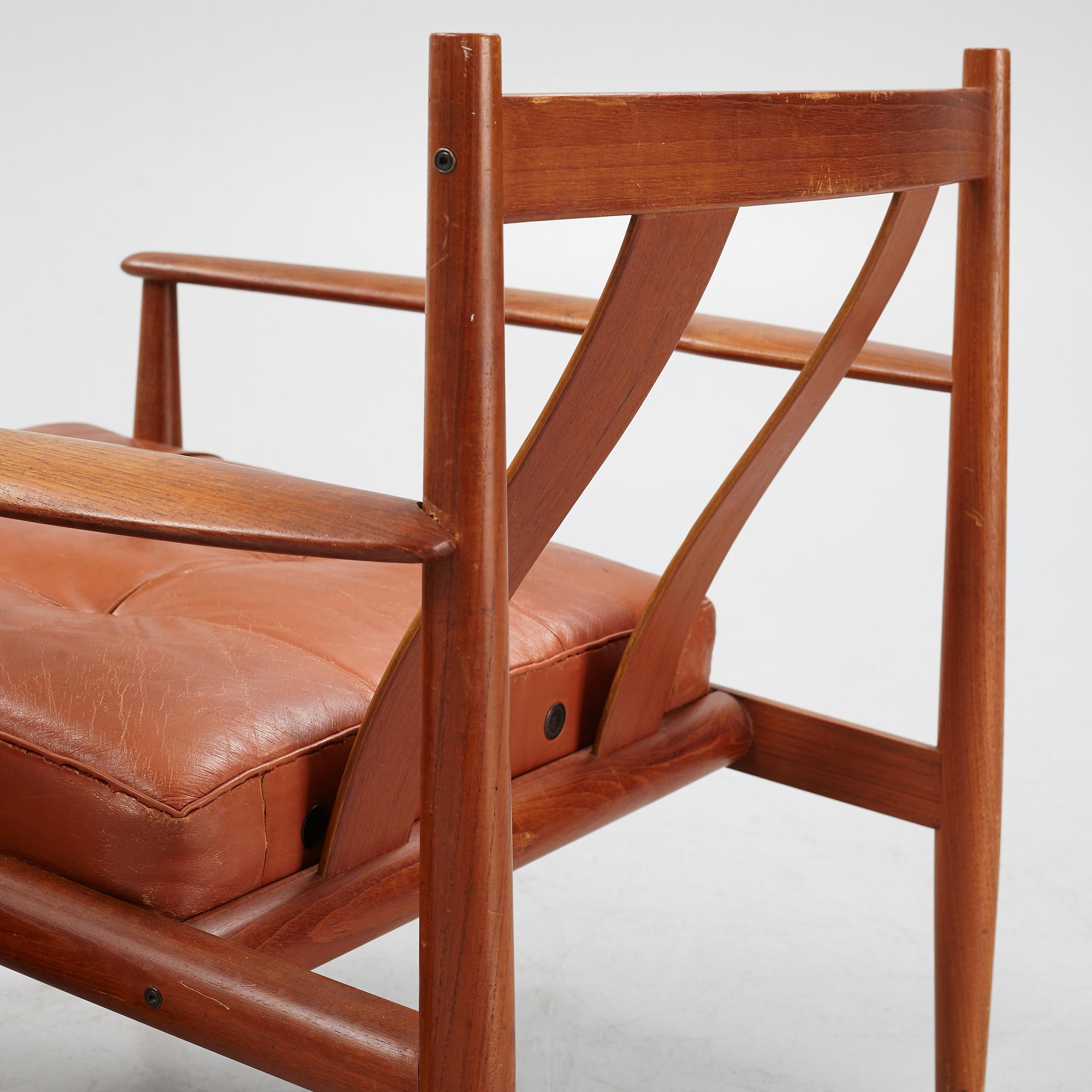 Grete Jalk. fåtölj, modell 118, France & Son, Danmark, 1950/60-tal.