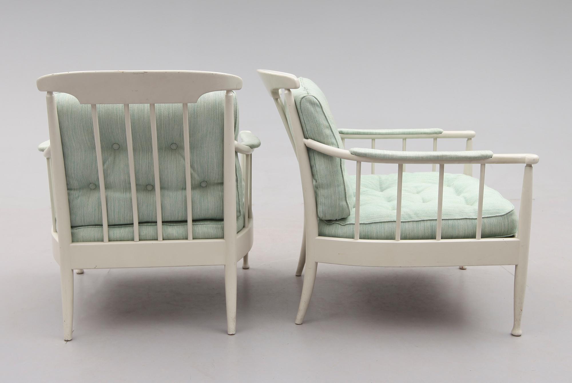 FÅTÖLJER, 1 par, "Skrindan", Kerstin Hörlin Holmquist, 1900-talets andra hälft.