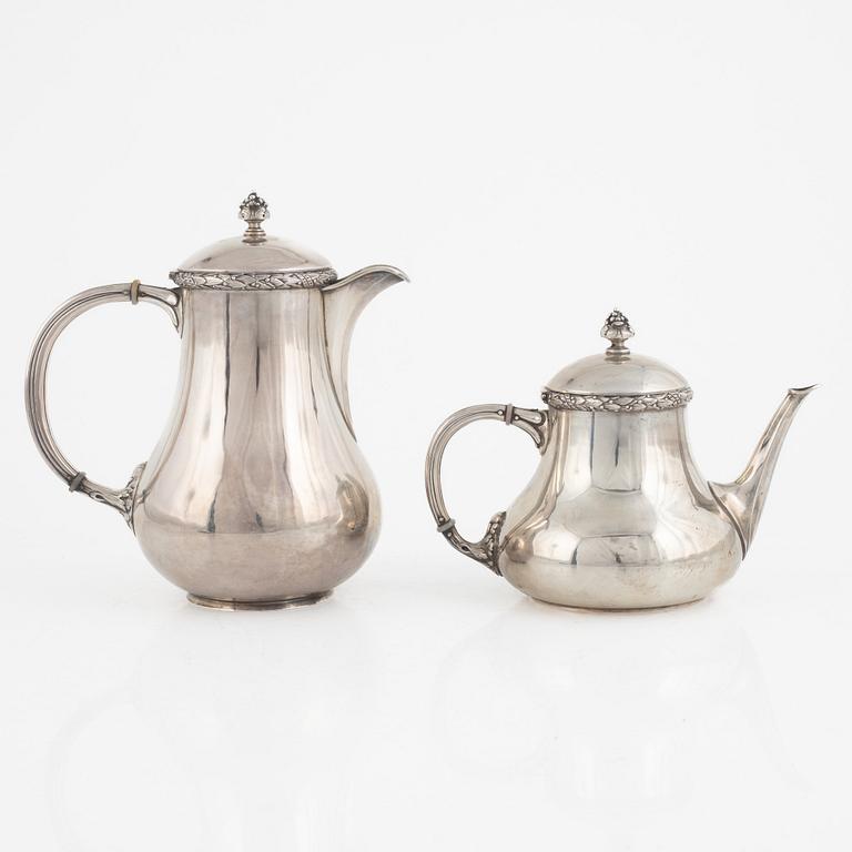 A Swedish Silver Mocha Pot and Water Jug, mark of Carl Fredrik Carlman, Stockholm 1919-9141.