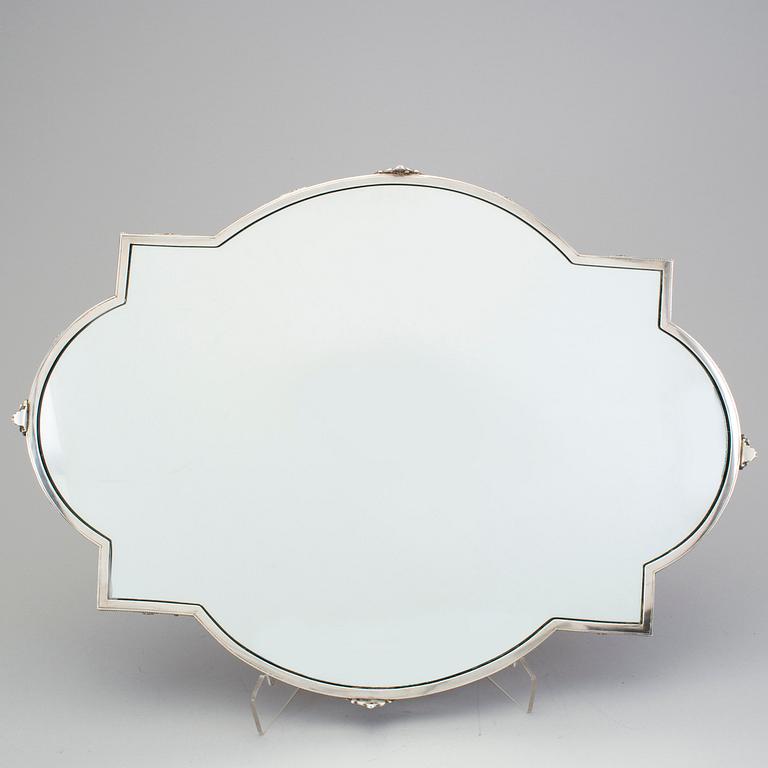 A Swedish early 20th century silver table plateau,marked CG Hallberg, Stockholm 1906.