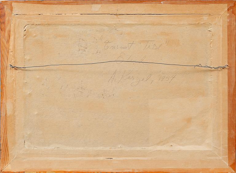 AXEL KARGEL, olja på duk, signerad och daterad 1954.