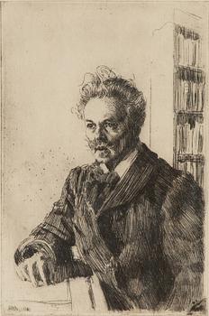 Anders Zorn, ”August Strindberg”.