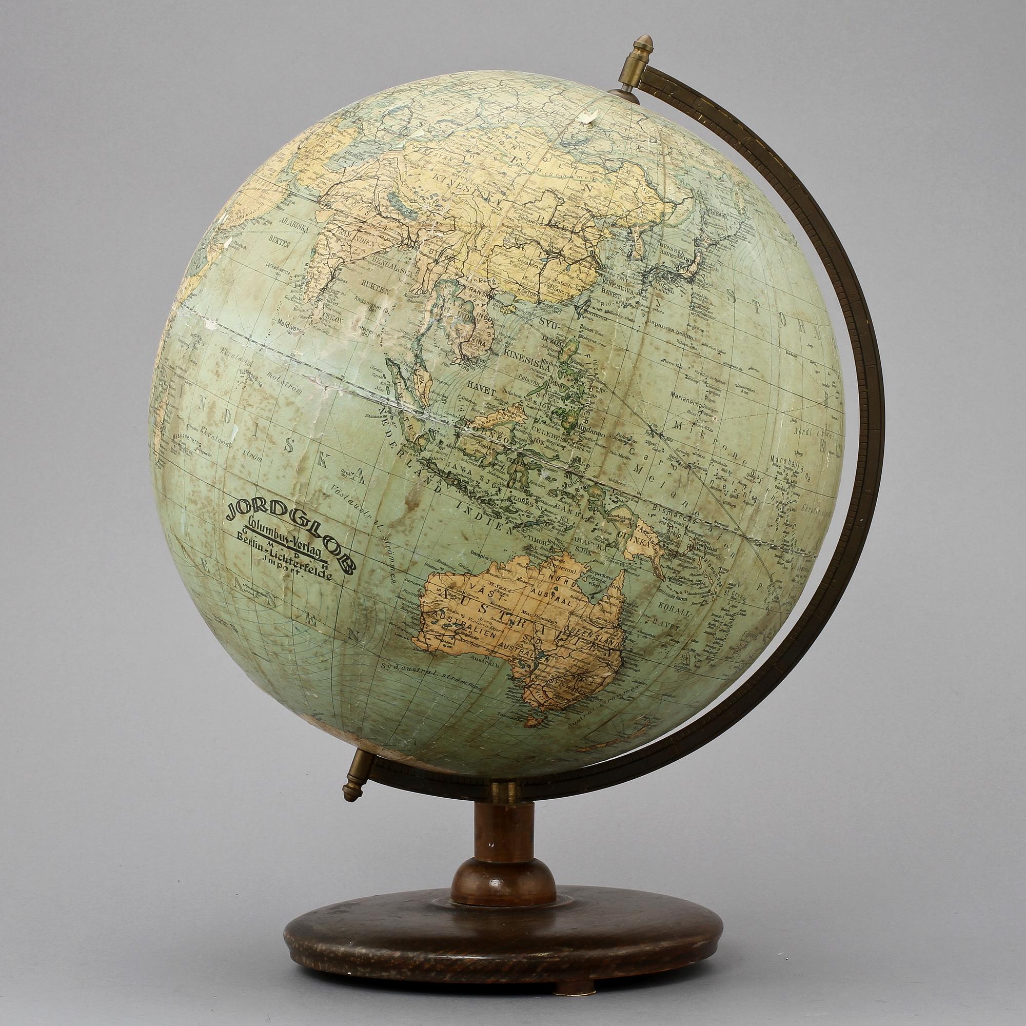 JORDGLOB, Columbus-Verlag, Berlin, 1900-talets första hälft.