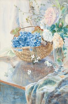 EVA TOPELIUS, water colour. signed and dated april 1890.