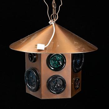 Erik Höglund, a ceiling lamp, Boda Glasbruk, second half of the 20th century.