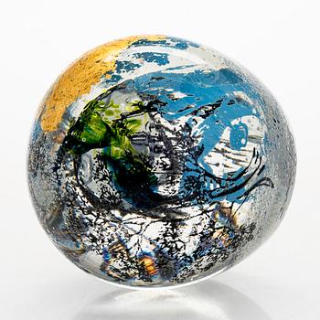 Sini Majuri, unique, glass sculpture "When the Northern Lights Were Visible During the Day" signed 2023.