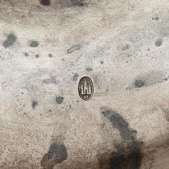 A Danish large silver bowl on foot, mark of Anton Michelsen, Copenhagen 1865.