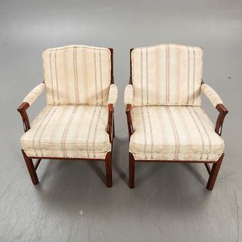 A pair of Ellinor armchairs from Bröderna Andersson later part of the 20th century.