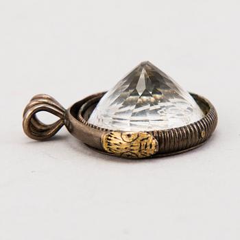 SEAL, silver and rock crystal, empire, Russian early 19th century. Unmarked.