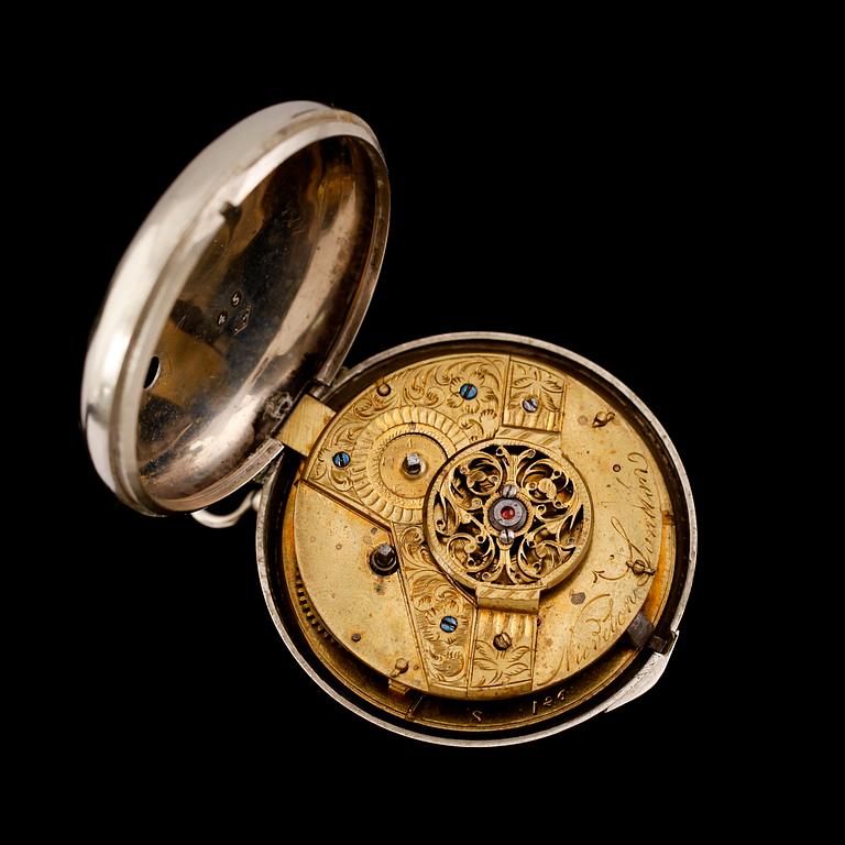 SPINDELUR, silver, Nieveten, London, omkring år 1800.