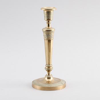 LJUSSTAKE, mässing, directoire, 1700-talets andra hälft.