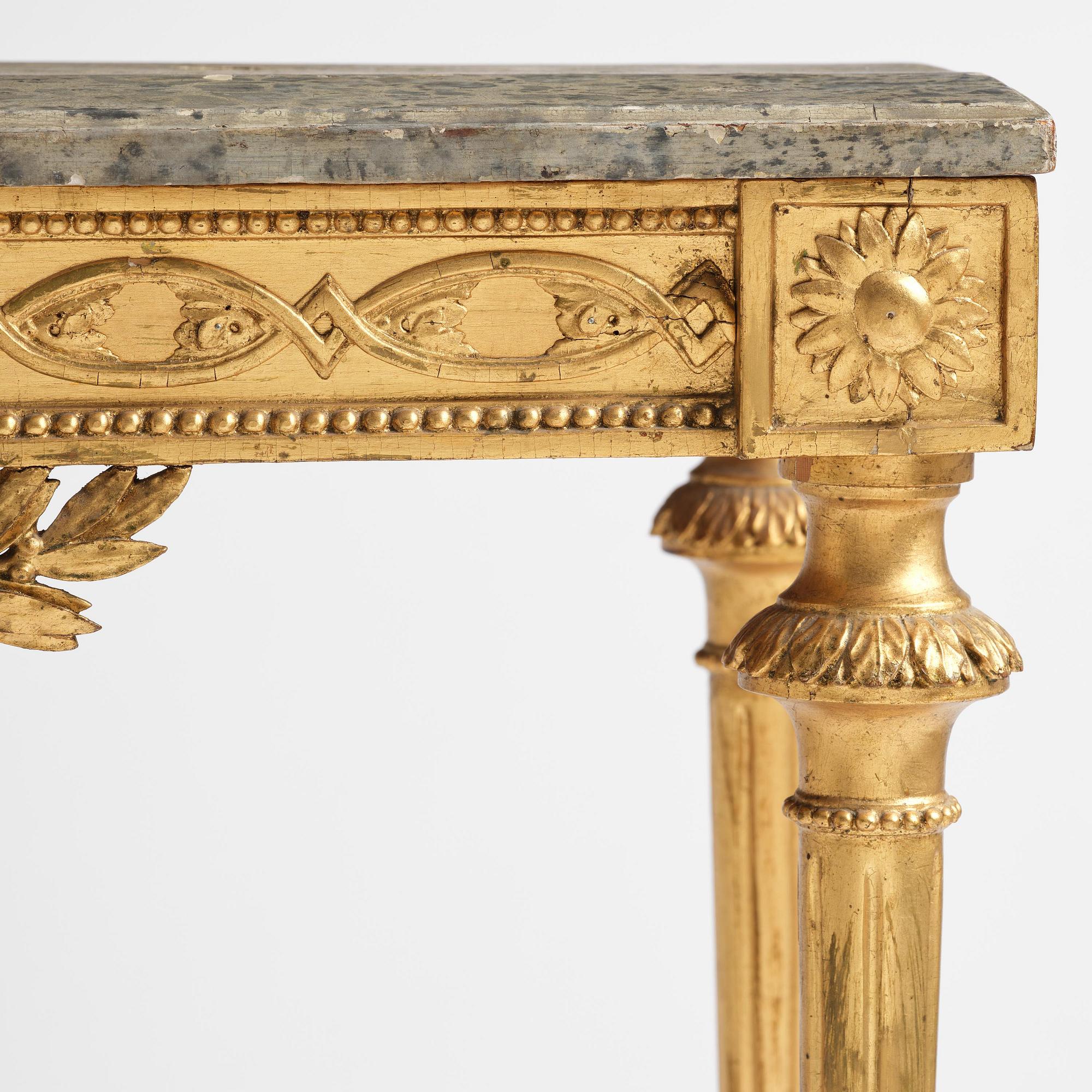 Konsolbord, Stockholmsarbete, 1700-talets slut, Sengsutavianskt.