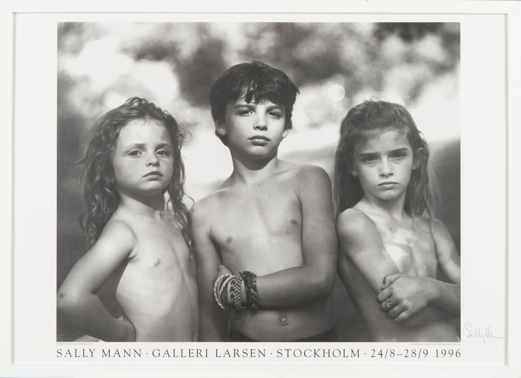 Näyttelyjuliste, Sally Mann, signeerattu, 1996.
