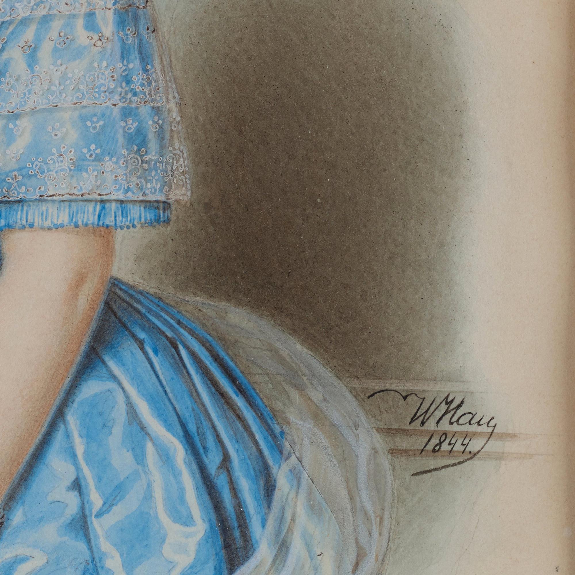 Woldemar Hau Attributed to, A young woman beside a window.