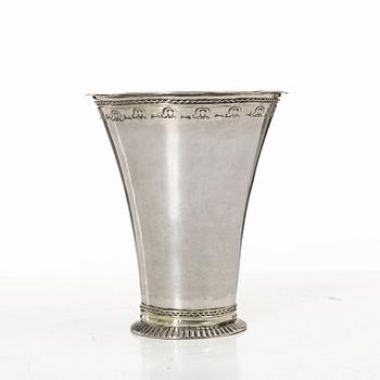A Swedish silver beaker, mark of Johan Söderdahl, Söderköping 1777.