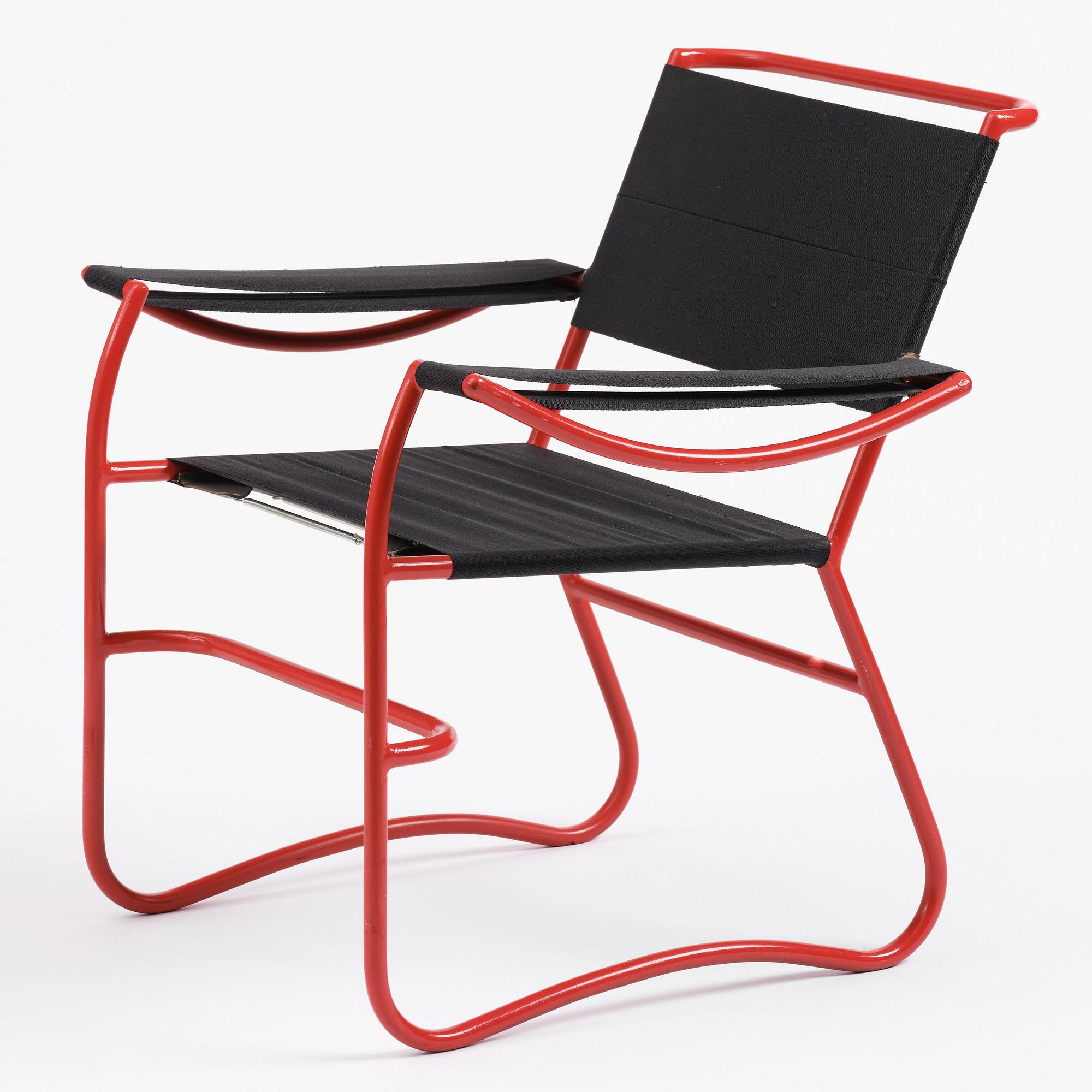 Sven Markelius, a rare armchair, AB Stockholms Nya Järnsängsfabrik, ca 1930.