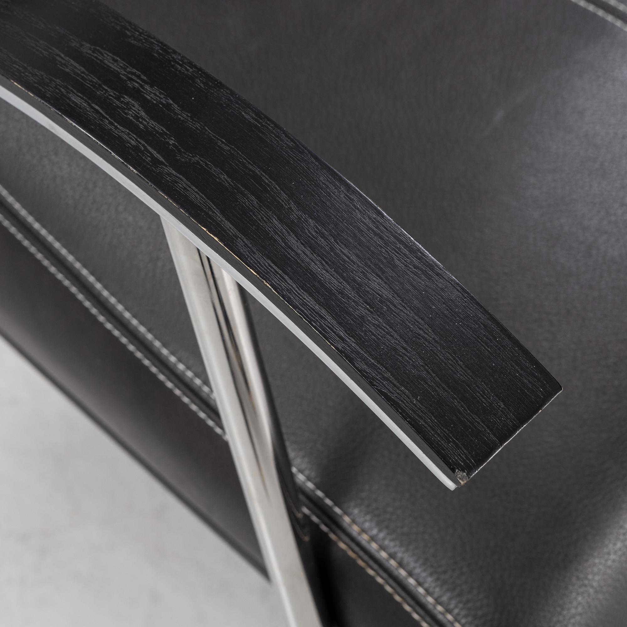 Gunilla Allard, a 'Sahara' leather upholstered easy chair from Lammhults, 21st Century.