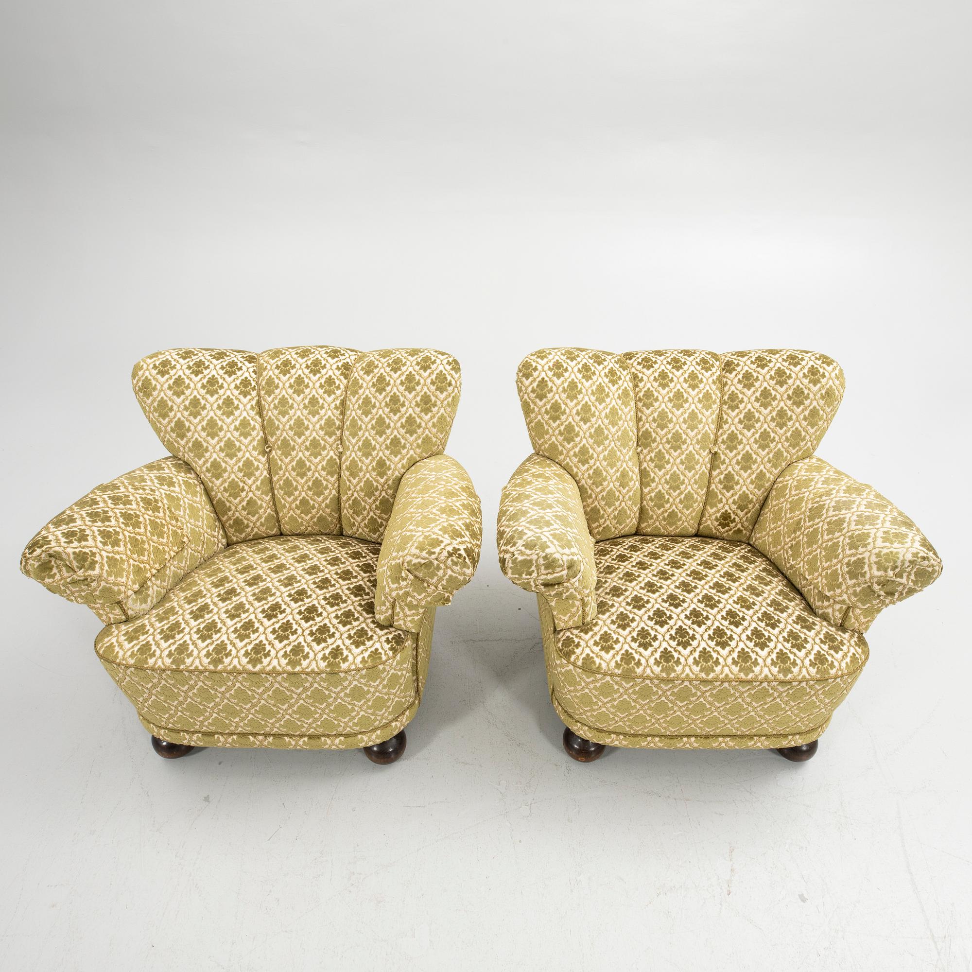 Fåtöljer, ett par, Swedish Modern, 1940-tal.